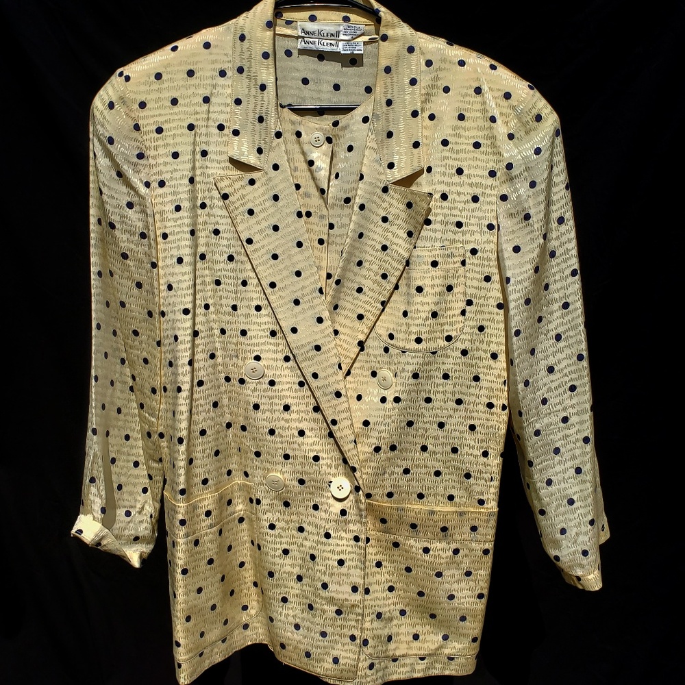 SILK SET Vintage Blouse and Blazer - M/L